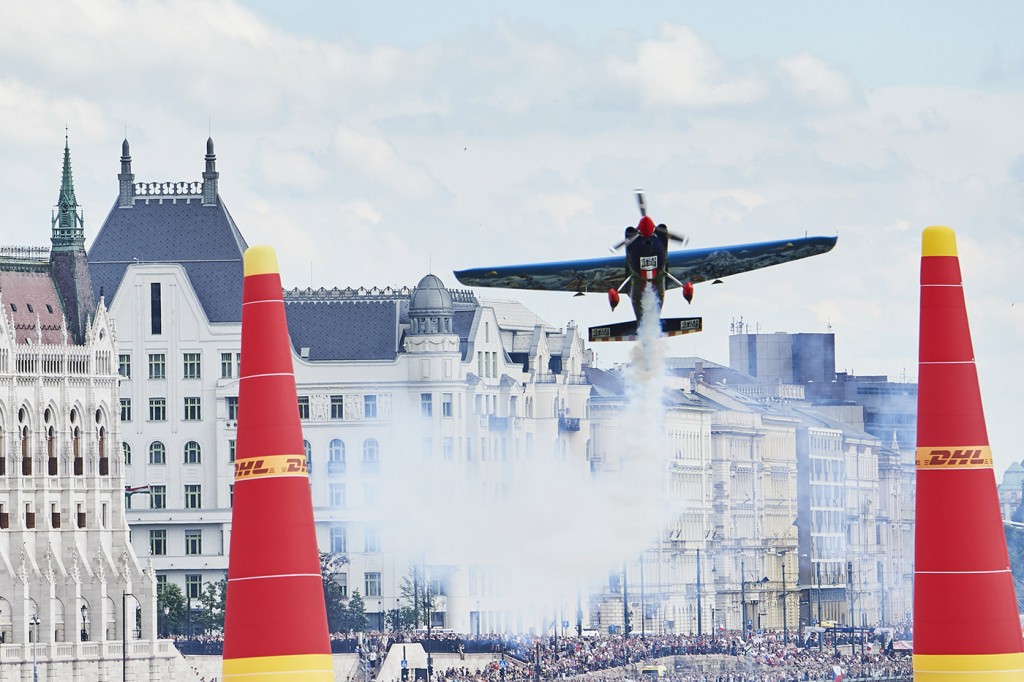 Petr Kopfstein of the Czech Republic performs during race day at the fourth round of the Red Bull Air Race World Championship in Budapest, Hungary on July 2, 2017. // Armin Walcher / Red Bull Content Pool // P-20170702-01402 // Usage for editorial use only // Please go to www.redbullcontentpool.com for further information. //