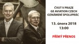 VYSÍLALI JSME ŽIVĚ: Tisková konference – Oznámení spolupráce ČVUT a GE Aviation, 13. 2. 2018 13:00 Praha