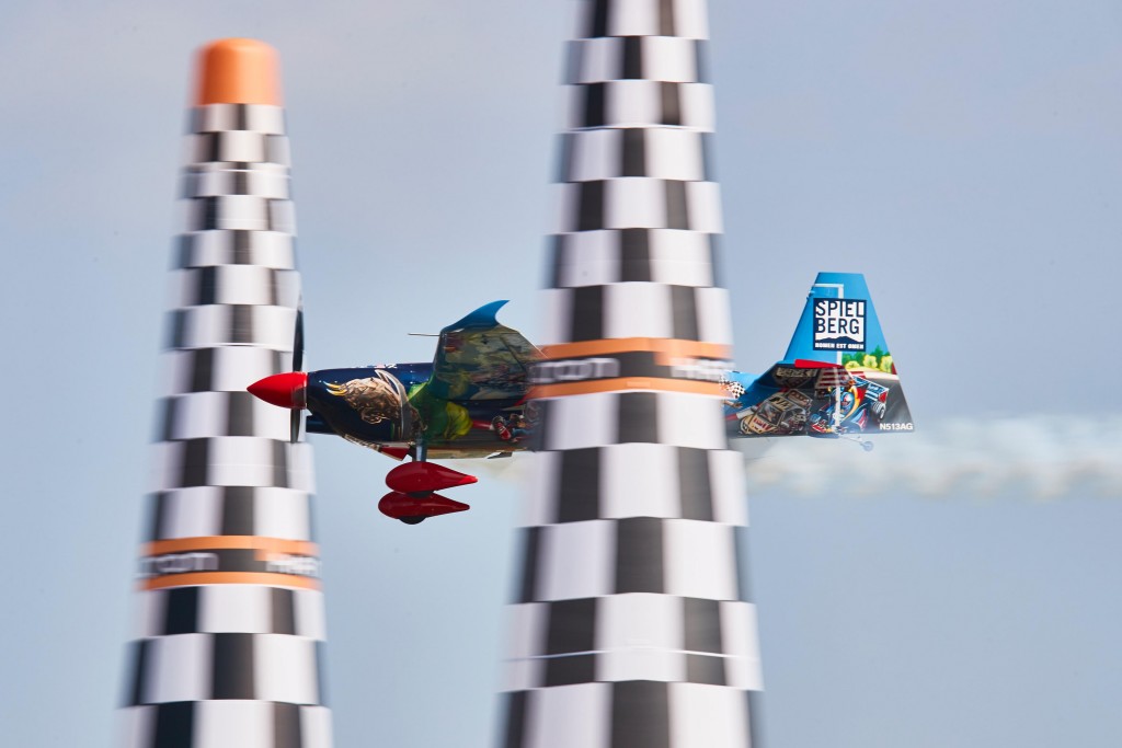 Petr Kopfstein of the Czech Republic performs during the finals at the sixth round of the Red Bull Air Race World Championship in Wiener Neustadt, Austria on September 16, 2018. // Andreas Langreiter / Red Bull Content Pool // AP-1WWWTXSSD2111 // Usage for editorial use only // Please go to www.redbullcontentpool.com for further information. //