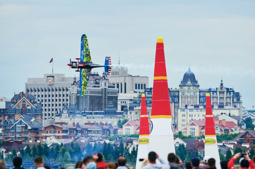 Petr Kopfstein of the Czech performs during the finals at the second round of the Red Bull Air Race World Championship at Kazan, Russia on June 16, 2019. // Armin Walcher / Red Bull Content Pool // AP-1ZNRMMM8S2111 // Usage for editorial use only // Please go to www.redbullcontentpool.com for further information. //