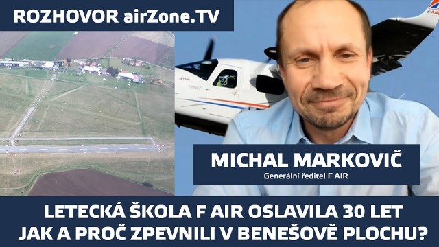 Letecká škola F AIR oslavila 30. narozeniny a v Benešově mají zpevněnou dráhu